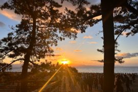 新年のはじまり、三保の松原で初日の出